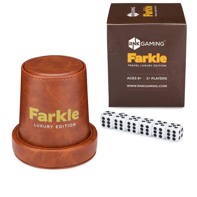 Rnk Gaming Édition de Luxe Jeu de dés en Cuir Pu Marron