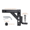 thumbnail image 2 of 10" Adjustable 4 Level Trailer Drop Hitch Ball Mount Tow For 2" Receiver With 50mm Ball RV Parts Camper Caravan Accessories ,Easy to Use, 2 of 6