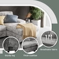 thumbnail image 3 of Homall Modern U-Shape Sectional Sofa, Chenille Fabric Modular Couch, 4 Seat Oversized Sofa with Chaise for Living Room, Sleeper Sofa Bed with Memory Foam, 3 of 7