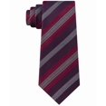 thumbnail image 1 of Kenneth Cole Reaction Men's Rail Stripe Slim Tie (Dark Red, 3, 1 of 3