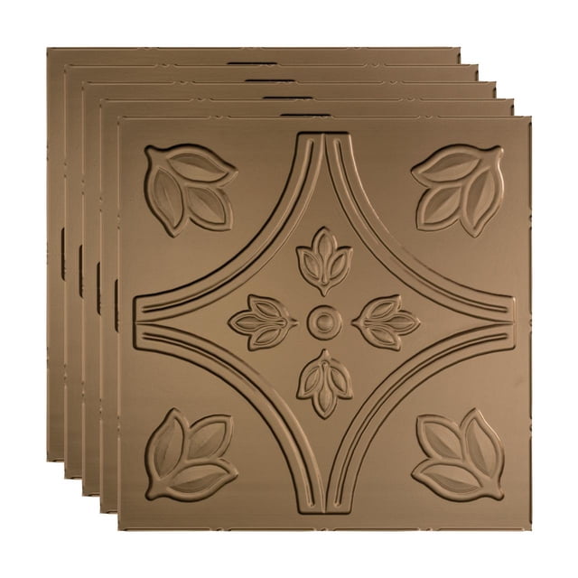 Fasade Vinyl Ceiling Panel 2ft x 2ft 5 Pack Water-Resistant PVC