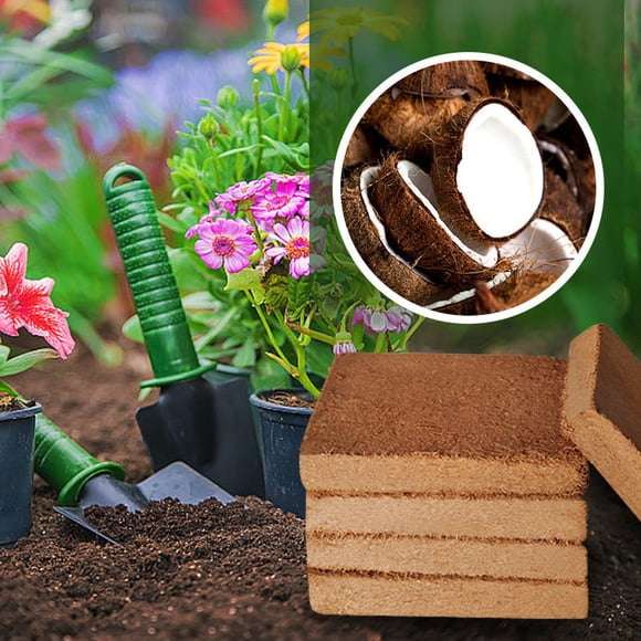 Coir Brick For Plants - 100% Natural Coconut Coir Peat Moss Mix With Low PH For Gardening, Potting Soil & Planting