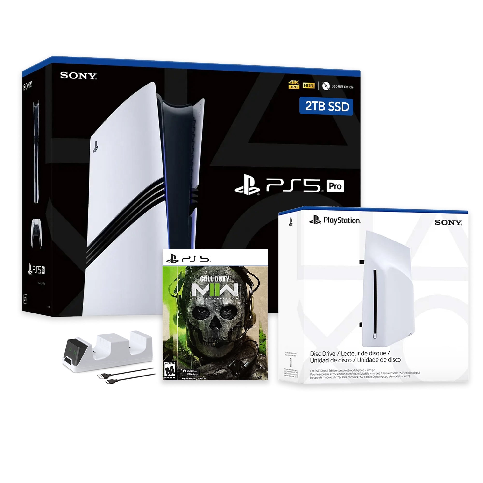 PlayStation 5 Pro 2TB SSD Console with Disc Drive, Wireless