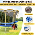 thumbnail image 4 of Gymax 10FT Recreation Trampoline w/ Exclusive Flower Shape Enclosure Net Yellow, 4 of 8