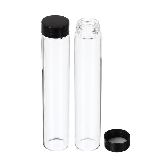 Unique Bargains Bouteille de Rangement en Verre pour Réactif 60 ml, Bouchon Rond en Plastique à Vis, Labo Maison, Transparent, Lot de 12