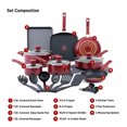 thumbnail image 2 of T-fal Kitchen Solutions, 22-Piece Recycled Aluminum Non-Stick Cookware Set, Red, 2 of 12