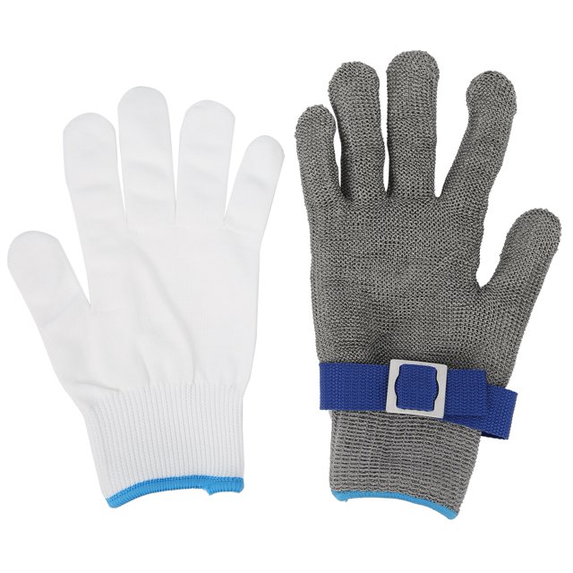 Greensen Anti‑Cutting Steel Gloves Level 5 Safety Universal Stainless Steel for Hand Protection,Level 5 Safety Stainless Steel Gloves,Level 5 Safety Gloves