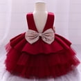 thumbnail image 4 of Robe de Princesse pour Filles Enfants Filles à Volants Princesse Demoiselle d'Honneur Robe de Concours Anniversaire Fête Robe de Mariage, 4 of 9