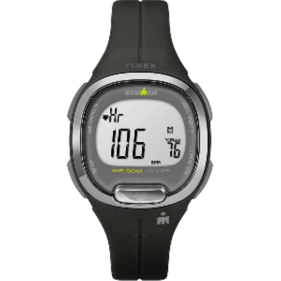 Timex IronmanA Transit+ 33mm Resin Strap Activity & Heart Rate Watch - BlackSilver Tone