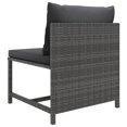 thumbnail image 4 of vidaXL 8 Piece Garden Lounge Set with Cushions Poly Rattan Grey, 4 of 5