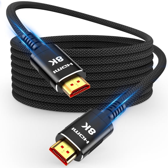 Snowkids 8K HDMI Fiber Optic Cable Long 2.1 100FT/30M, Unidirectional 48Gbps High Speed 8K60 4K Braided HDMI Cord eARC HDR10 2.2&2.3 Compatible for T