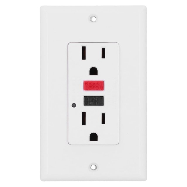 Wall Outlet, Prevent Electric Shock Automatic Detection Smart Leakage Socket Simple Quick Installation And Disassembly For Ground Fault Leakage Protection