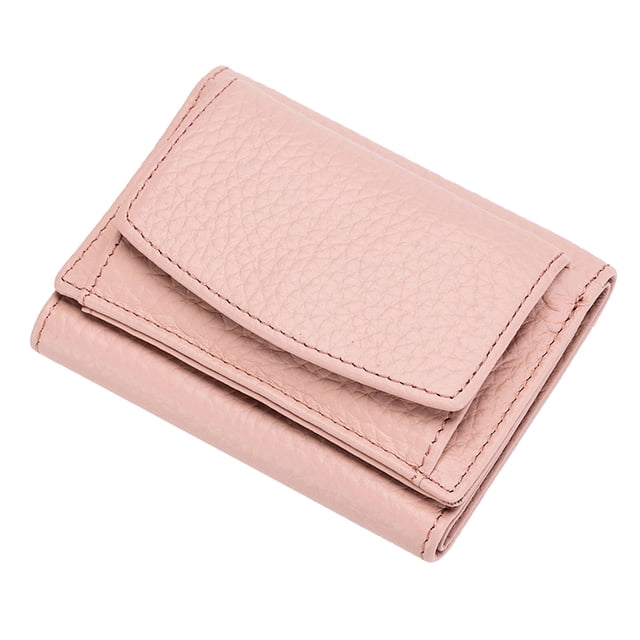 TopLLC Wallet Mini Petit Portefeuille pour Femme Ultra Mince en Cuir de Vachette Pleine Fleur
