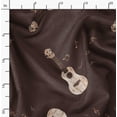 thumbnail image 2 of Soimoi Modal Satin Fabric Notes & Guitar Musical Instrument Print Fabric by Yard 42 Inch Wide, 2 of 5