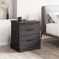 thumbnail image 2 of Costway 2 Drawer Nightstand Bedside Table Compact Sofa End Table Dark Grey Oak, 2 of 8