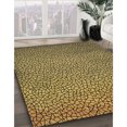 thumbnail image 3 of Ahgly Company Tapis d'Intérieur Lavables à la Machine, Carrés, Transitionnels, Jaunes, Tapis de Zone, 8 Pieds Carré, 3 of 7