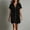 Black, variant on Lovzfmll Women Summer Solid Short Sleeve Dress, Collared Shirt Dress Casual Flowy Dress Black, L