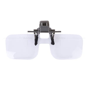 Jinsinto Clip sur les loupes pour les lunettes, 2X Flip Up/Down Reading Glasses Reader pour les aînés Femmes âgées Hommes pour la lecture