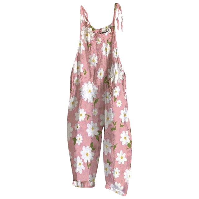 Pompotops Combinaison de Pantalon Cami Imprimé à Froid à l'Épaule pour Femmes
