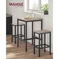 thumbnail image 2 of VASAGLE Bar Table, Small Kitchen Dining Table, High Top Pub Table, Bar Height Cocktail Table for Living Room Party, Sturdy Metal, 23.6 x 23.6 x 35.4 Inches for Narrow Spaces, Greige and Black, 2 of 4