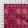 thumbnail image 1 of oneOone Cotton Silk Fabric Floral & Elephant Block Decor Fabric Printed BTY 42 Inch Wide, 1 of 4