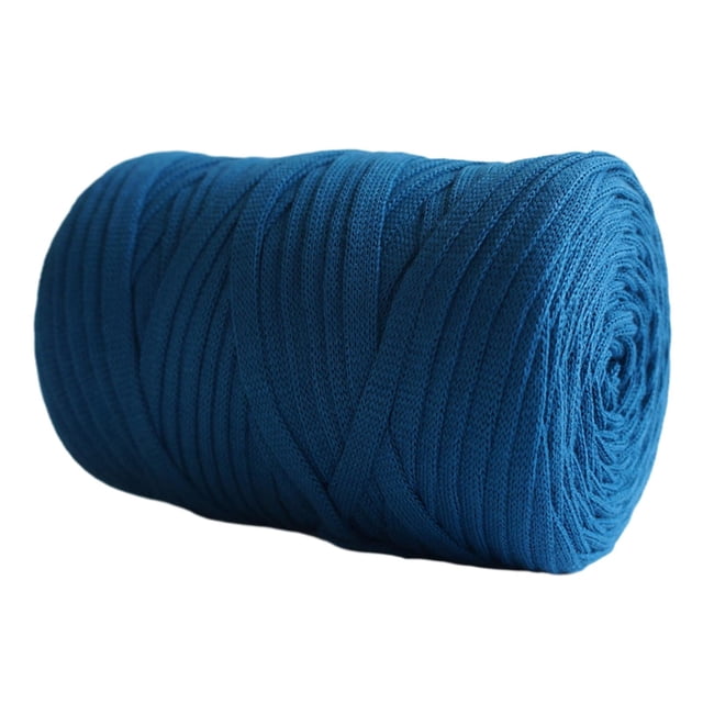 Fil à Tricoter Macramé Crochet Tapis Couverture Coussin Doux Fil Spaghetti Bleu