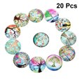 thumbnail image 2 of 20PCS 18MM DIY Time Glass Decals Creative DIY Glass Patches Round Shape Tree Glass Interface Stylish DIY Tree Pattern Glass Patches for DIY Crafts Making (Mixed Color), 2 of 7