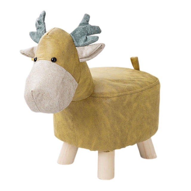 yuksok Repose-Pieds Animal Ottoman Mignon Multifonctionnel Portable Décorations de Chambre Canapé Jaune