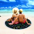 thumbnail image 5 of Round Microfiber Beach Towel Sandproof 60 in Diameter Multi-Purpose Beach Blanket For Travel Pool Yoga Picnic, 5 of 5