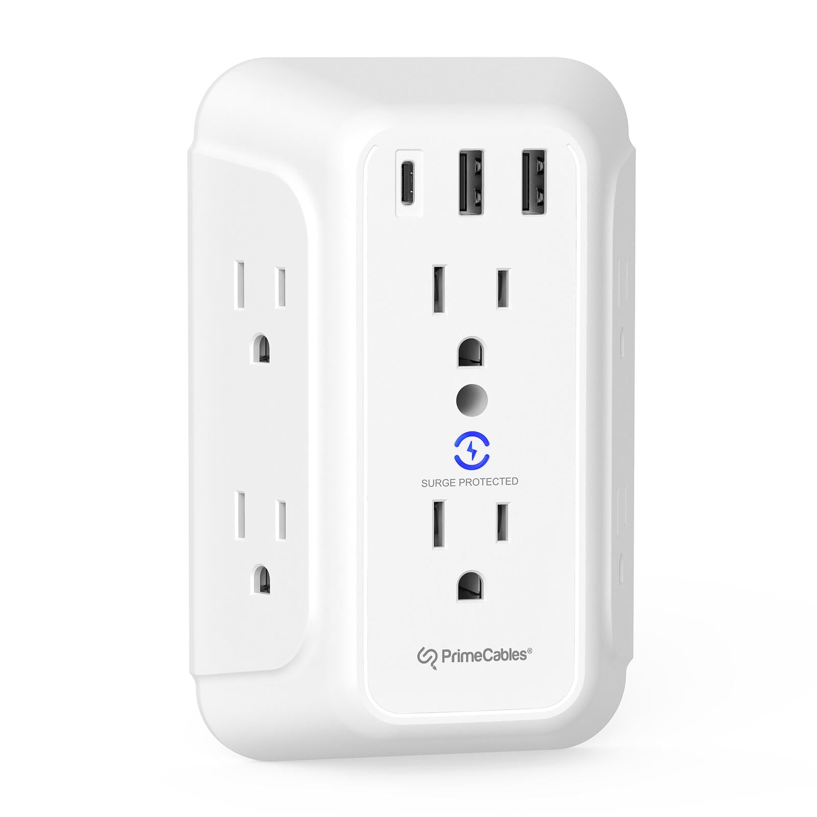 Rallonge Murale 6 Prises avec 3 Ports de Charge Rapide, Liste Étl