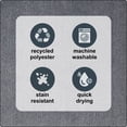 thumbnail image 4 of Tapis de bain en polyester gris foncé uni 3K Hometrends, 4 of 8