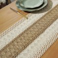 thumbnail image 4 of Coloody Chemin de Table Style Ferme Chemin de Table en Toile de Jute Naturelle Handmade Chemins de Table en Tissage de Toile de Jute Napperon, 11.8 x 94 Pouces (Brun), 4 of 8