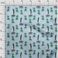 thumbnail image 3 of oneOone Viscose Chiffon Light Blue Fabric Beach Sewing Craft Projects Fabric Prints By Yard 42 Inch Wide, 3 of 4