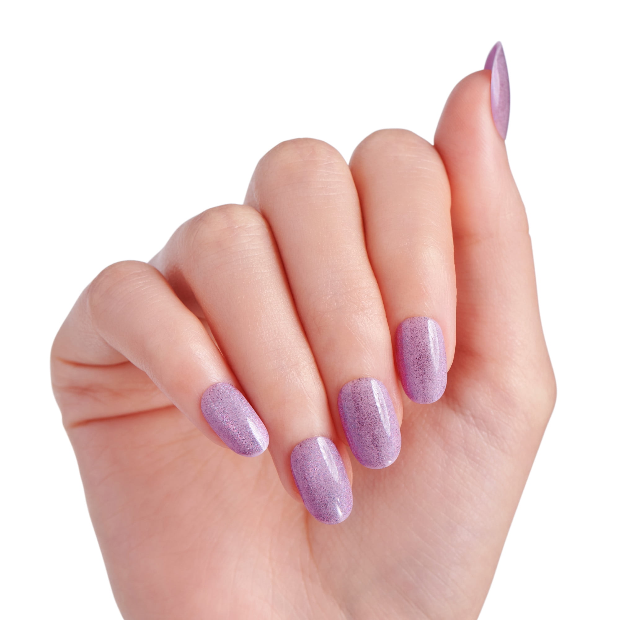 KISS Gel Fantasy Magnetic - Velvet Spark, Purple, Oval, Short