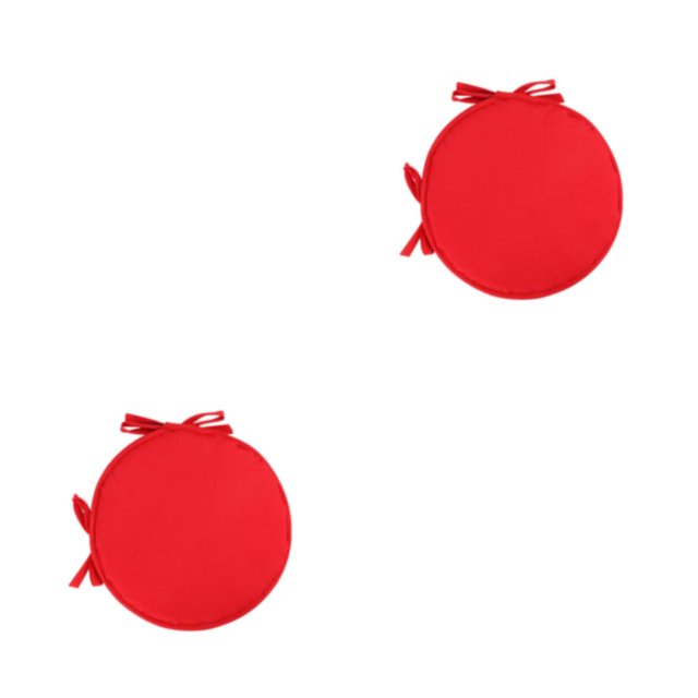 Baohd 1/2/3/5 Profitez du Confort Coussin de Siège Rond Non Décolorant Coussin de Chaise Doux et Confortable Rouge Vif 2 Pcs