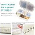 thumbnail image 4 of Pill Case Organizer Travel Pill Box with Label Daily Medicine Organizer Case Pocket Container Case Portable Pink Supplement Case Medicine Container Compact for for Vitamin, 4 of 7