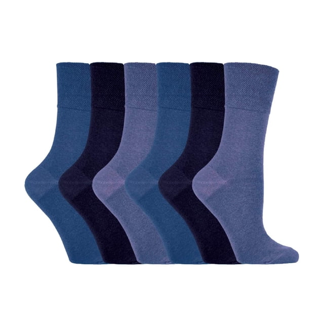 Gentle Grip - 6 Pairs Ladies Gentle Grip Non Elastic Crew Socks