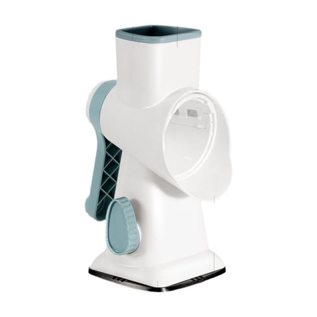 Compact Home Ice Shaver with Dual-Row 45° Angled Blades – Universal Ice Compatibility, Large-Base Suction Cups, Removable Washable Blade Drum for Snow Cones, Smoothies & Crushed Ice – Space-Saving