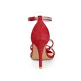 thumbnail image 4 of BLISSFUL STEP Women's Shoes Rhinestone Stiletto Heel Ankle Strap Sandals Red 5, 4 of 8