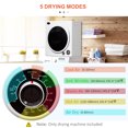 thumbnail image 4 of HOMCOM 1350W Laundry Clothes Dryer, Portable Tumble Dryer, White, 4 of 10