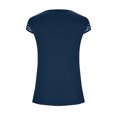 thumbnail image 5 of Mikilon Ensemble Élégant pour Femmes 2 Pcs Haut à Manches Courtes Imprimé Patchwork en Dentelle Col Rond Chic Confortable Ensemble Haut/chemise Col Rond Bleu Foncé S, 5 of 5