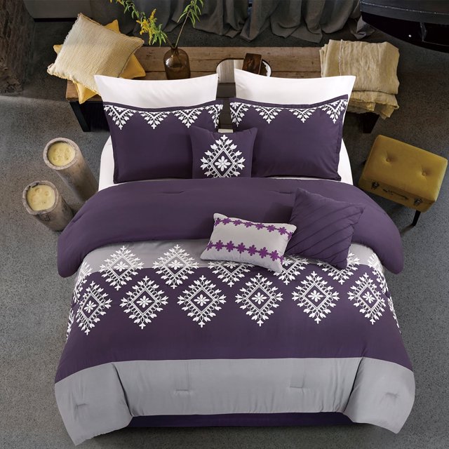 Ensemble de couette JML, King Size, lit de conception en microfibre souple de 7 pièces dans un sac