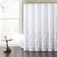 thumbnail image 1 of VCNY Home Melanie Ruffle Shower Curtain, 72x72, White, 1 of 3