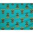 thumbnail image 4 of oneOone Polyester Lycra Fabric Leaves & Floral Block Print Fabric BTY 56 Inch Wide, 4 of 4