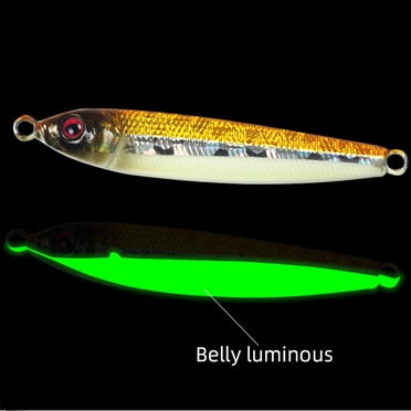 Pisexur Set Luminous Micro Metal Bait Crankbait Fishing Slow Lures