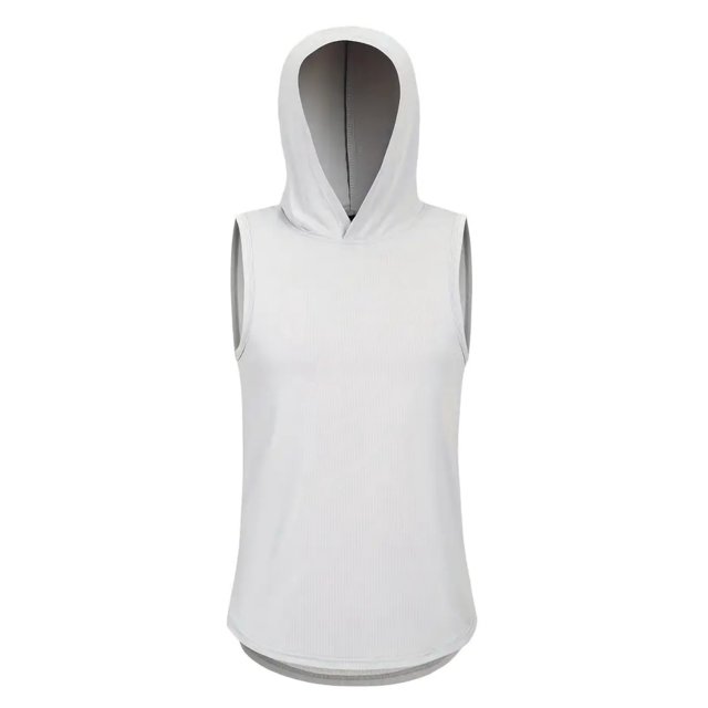 Posijego Tank Tops for Men Sleeveless Hooded T-Shirts Workout Running Athletic Tanks Solid Color