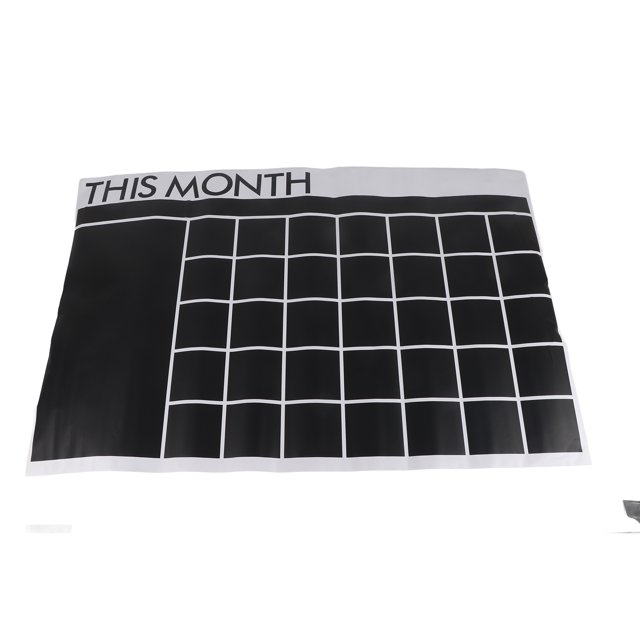 Autocollant Mural en Papier DIY Production Tableau Noir PVC Calendrier Autocollants Tableau Blanc pour Classe Maison