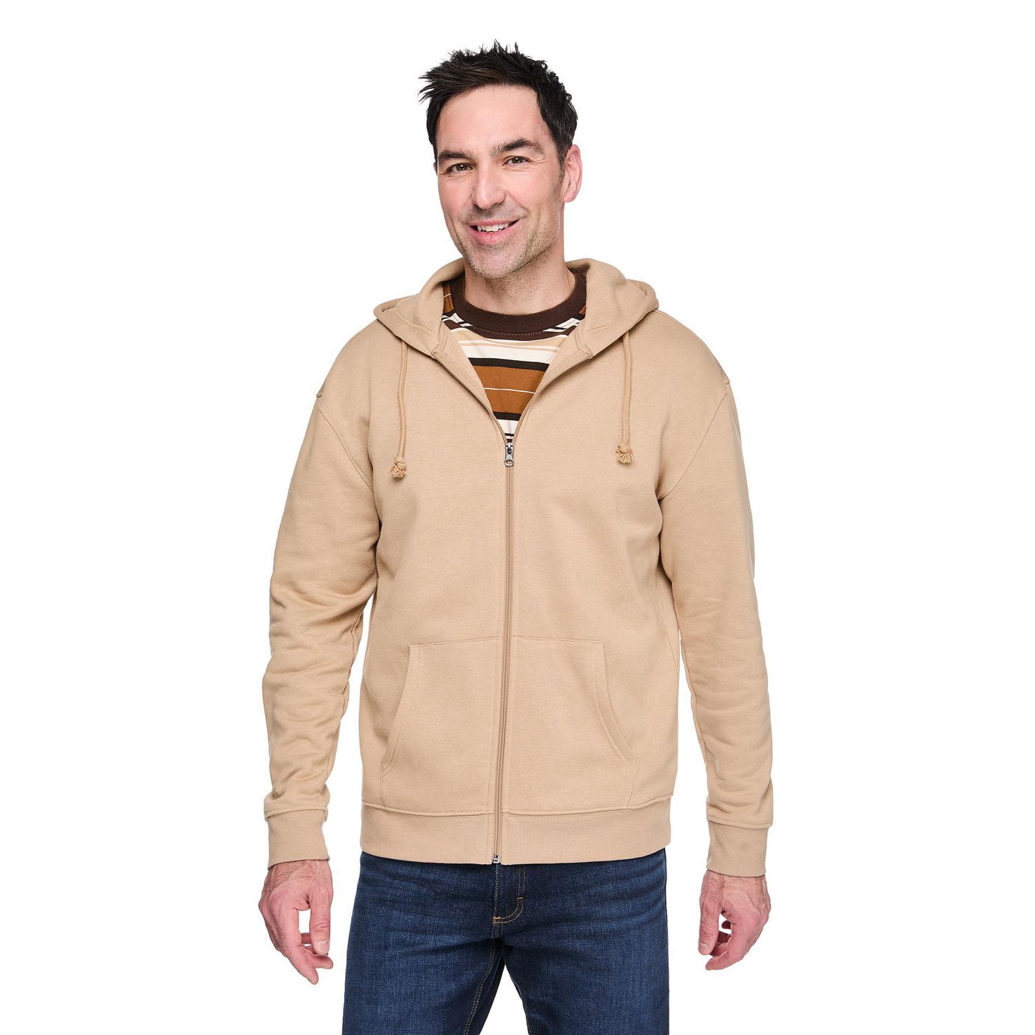 Chandail à capuchon zippé sur la longueur George pour hommes