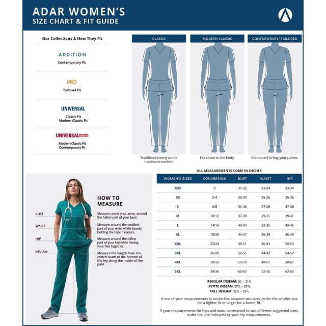 Adar Uniformes Médicaux Universels pour Femmes - Pantalon d'Uniforme à Jambe Droite avec Cordon