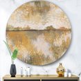 thumbnail image 3 of Designart 'Glam Cream and Brown Curious Sky' Glam Metal Circle Wall Art, 3 of 3